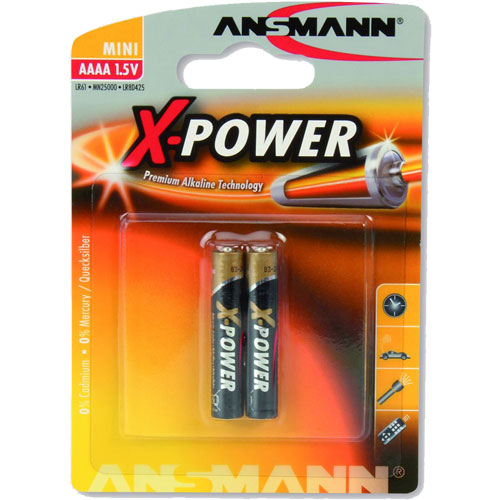 Батарейка Ansmann LR061 AAAA X-power BL2 (2/20)