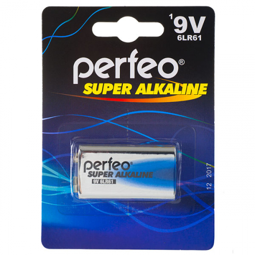 Батарейка Perfeo 9V крона алкалиновая BL1 (1/20)