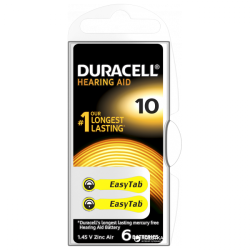Батарейка Duracell ZA10 BL6 (6)