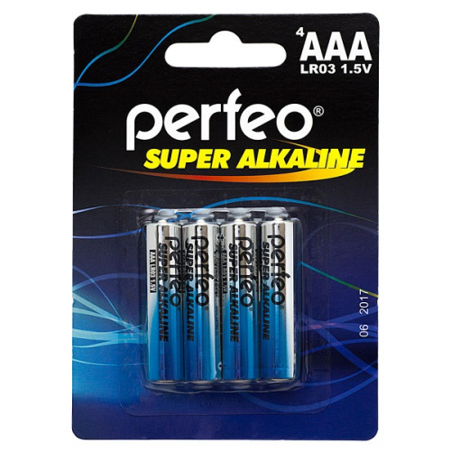 Батарейка Perfeo LR03 AAA Super Alkaline BL4 (4/120)