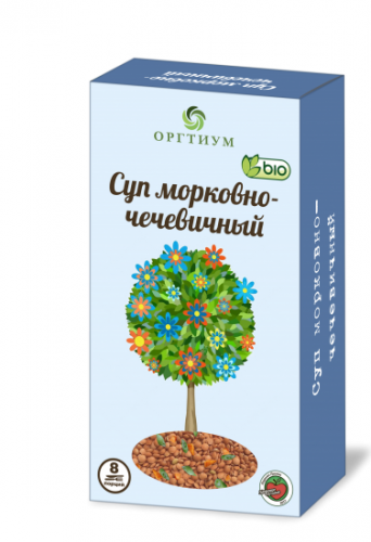 Оргтиум Суп морковно-чечевичный, 180г (чечевица экологическая)
