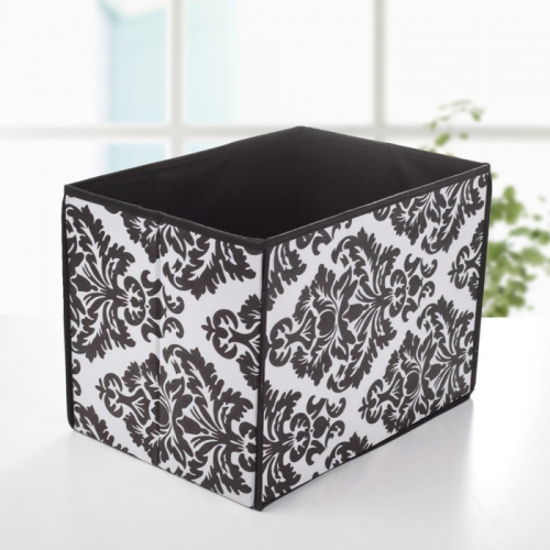 Короб для хранения «Вензель», 37×27×27 см, цвет чёрно-белый