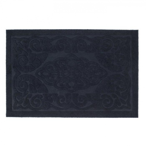 Коврик придверный без окантовки «Восточная сказка», 40×60 см, цвет синий