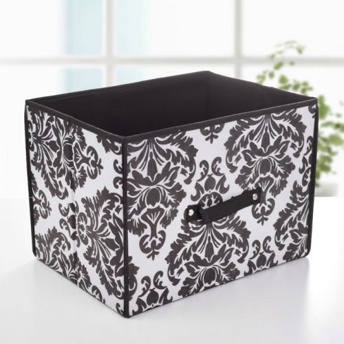 Короб для хранения «Вензель», 37×27×27 см, цвет чёрно-белый