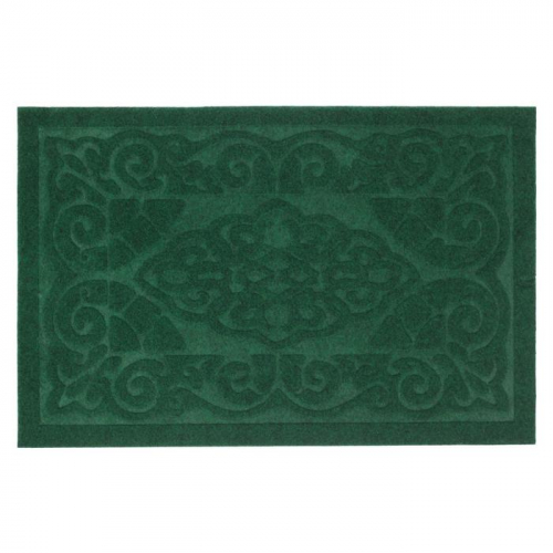 Коврик придверный без окантовки «Восточная сказка», 40×60 см, цвет зелёный