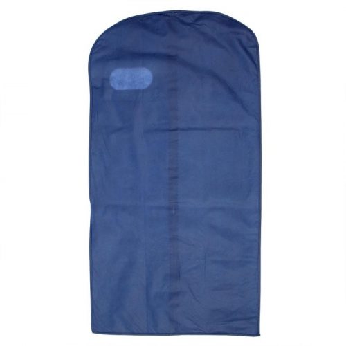 Чехол для одежды с окном 60×100 см, спанбонд, цвет синий
