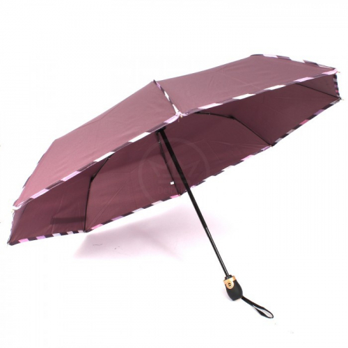 Зонт женский ТриСлона-L 3807 B, R=58см, суперавт; 8спиц, 3слож, полиэстер, слива 229319