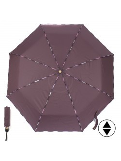 Зонт женский ТриСлона-L 3807 B, R=58см, суперавт; 8спиц, 3слож, полиэстер, слива 229319
