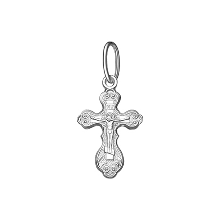 1-238-1 крест из серебра штампованный белый
