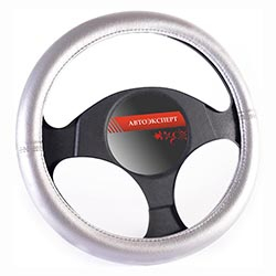 Оплетка рулевого колеса, размер М, серия Noks цвет серебро	