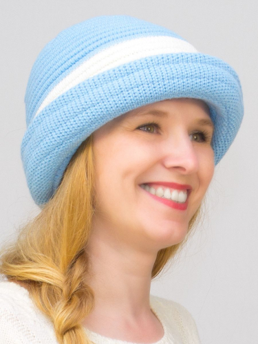 Шляпа женская весна-осень Violet (Цвет голубой), размер 56-58, шерсть 30%