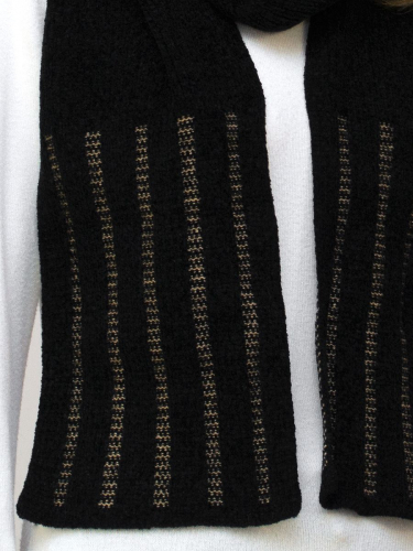 Комплект шляпа+шарф женский весна-осень Drum (Цвет черный), размер 56-58, шерсть 30%