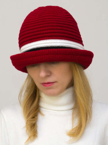 Шляпа женская весна-осень Violet (Цвет красный), размер 56-58, шерсть 30%