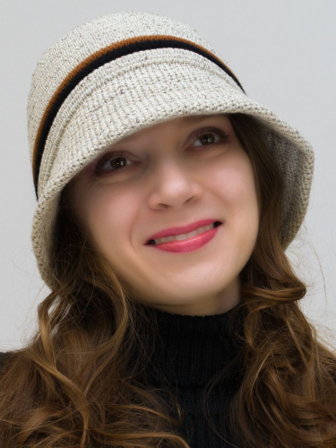 Шляпа женская весна-осень Violet (Цвет светло-бежевый), размер 54-56, шерсть 30%