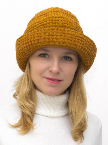 Шляпа женская весна-осень Анри (Цвет оранжевый), размер 54-56, шерсть 30%