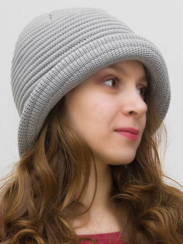 Шляпа женская весна-осень Bloom (Цвет светло-серый), размер 54-56, шерсть 30%