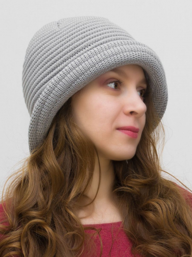 Шляпа женская весна-осень Bloom (Цвет светло-серый), размер 54-56, шерсть 30%