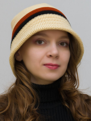 Шляпа женская весна-осень Violet (Цвет бежевый), размер 56-58, шерсть 30%