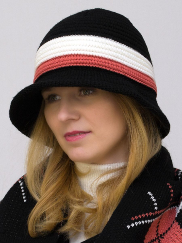 Комплект шляпа+снуд женский весна-осень Marseille (Цвет черный), размер 54-56, шерсть 30%