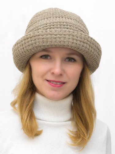 Шляпа женская весна-осень Анри (Цвет верблюжий), размер 54-56, шерсть 30%
