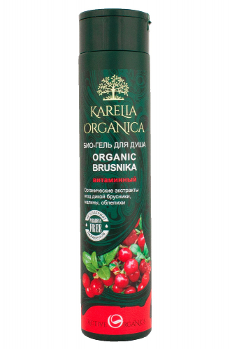 Био-гель для душа Organic Brusnika витаминный 310 мл - Karelia Organica