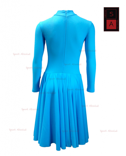 Рейтинговое платье - длинный рукав, юбка (2 солнца) - длиной чуть ниже линии колен; застежка на спинке - молния; воротник - стойка
