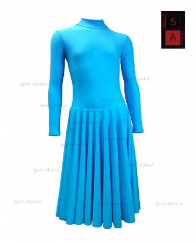 Рейтинговое платье - длинный рукав, юбка (2 солнца) - длиной чуть ниже линии колен; застежка на спинке - молния; воротник - стойка