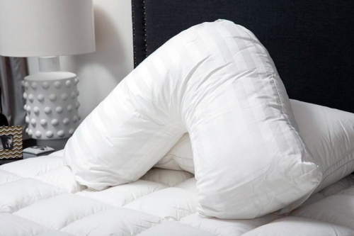Подушка для сна V обнимашка сатин (нежный хлопок)