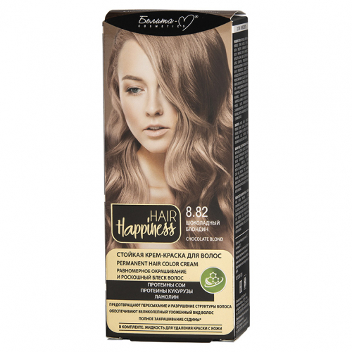 HAIR Happiness Стойкая крем-краска для волос тон № 8.82 Шоколадный блондин