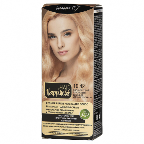 HAIR Happiness Стойкая крем-краска для волос тон № 10.42 Очень светлый персиковый блондин
