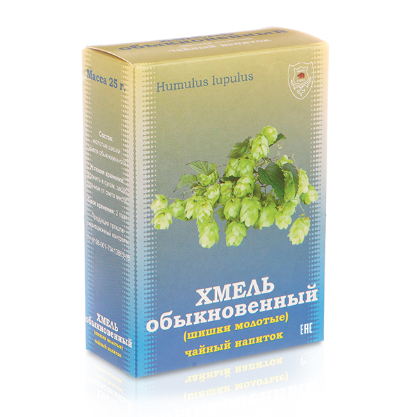 Хмель обыкновенный (шишки молотые) чайный напиток, 25 г,