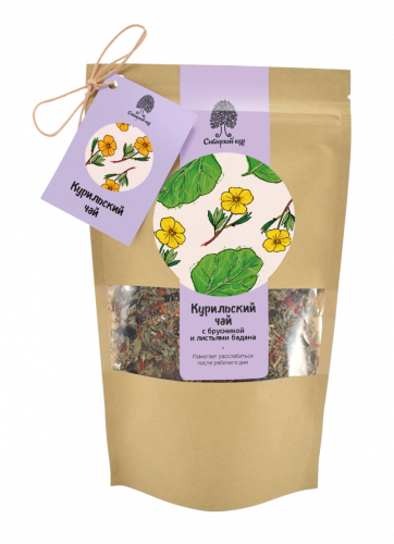 Чай курильский с брусникой и листьями бадана / CraftTea / 40 г