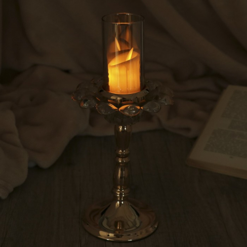 Подсвечник металл, стекло на1 свечу 