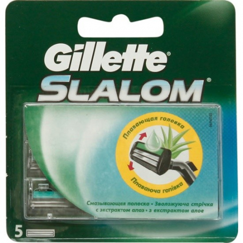 Gillette Slalom сменные кассеты с системой прочистки Push-Clean (5 шт)