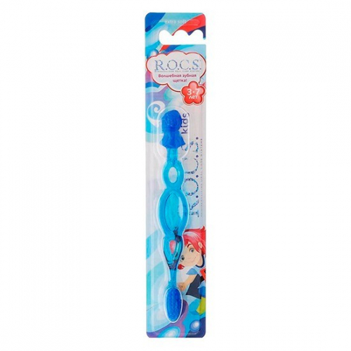 R.O.C.S. зубная щетка Kids мягкая от 3 до 7 лет с фигуркой для девочек