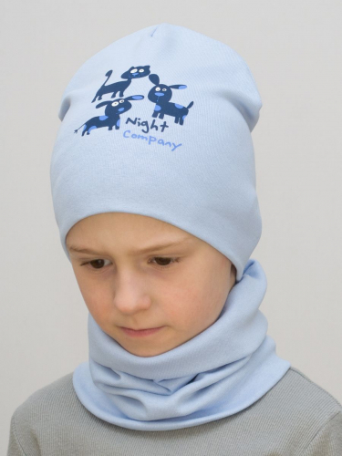 Комплект для мальчика шапка+снуд Night Company, размер 48-50, хлопок 95%