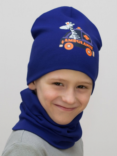 Комплект для мальчика шапка+снуд Ambulance, размер 48-50, хлопок 95%