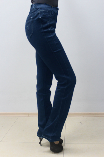 7038--Слегка приуженные синие джинсы р.9