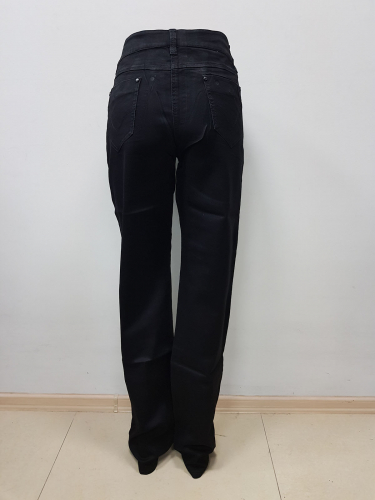 MS8265--Прямые черные джинсы р.11