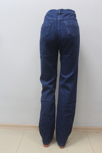 SS71440-4107-2-B284--Слегка приуженные синие джинсы с принтом р.11,21