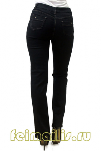 MS3969--Прямые черные джинсы р.9,9