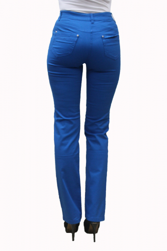 S70750-1401-23--Слегка приуженные брюки синие р.11(9 шт)