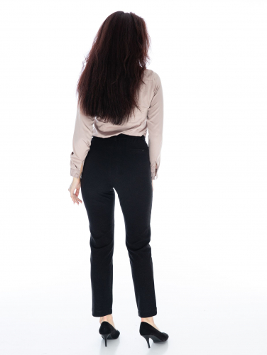 Слегка приуженные черные брюки ЕВРО (ряд 48-60) арт. M-BL73056-7542-949