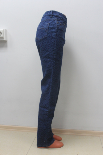 SS71440-4107-2-B284--Слегка приуженные синие джинсы с принтом р.11,21