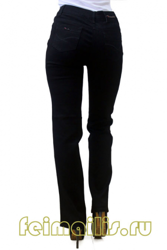 MS8710--Прямые черные джинсы р.11