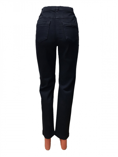 Слегка приуженные черные джинсы ЕВРО арт. M-BL72706-4113-7 р. 11 13 17(5 шт)