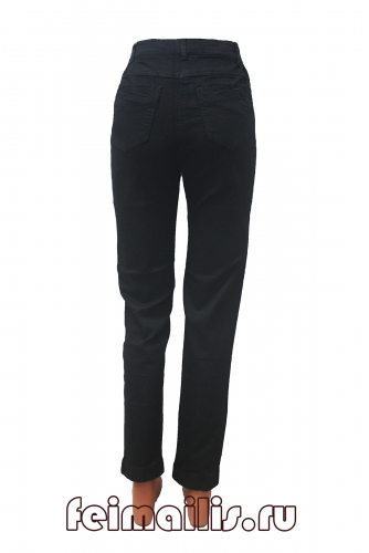 M-BL72656-FY3092--Слегка приуженные черные джинсы ЕВРО р.11,21