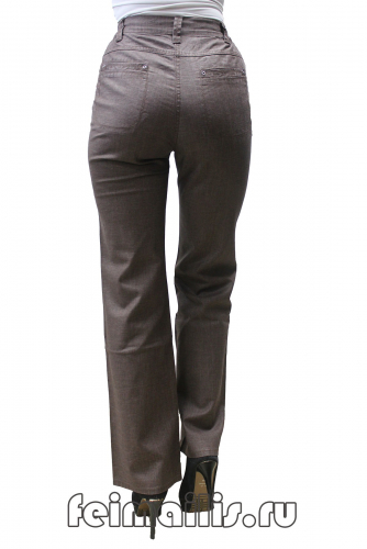 L-AF72252-1568-6--Прямые светло-коричневые брюки ЛЕН р.21,23