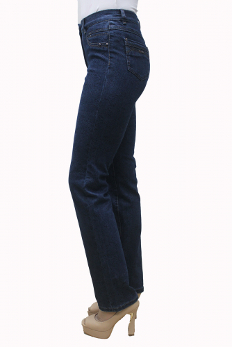 S70782А-4107-4--Слегка приуженные синие джинсы с принтом р.9 11 15 17 21