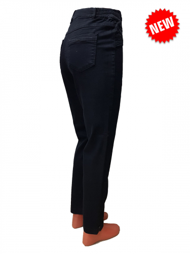 Слегка приуженные черные джинсы ЕВРО арт. M-BL72706-4113-7 р. 11 13 17(5 шт)